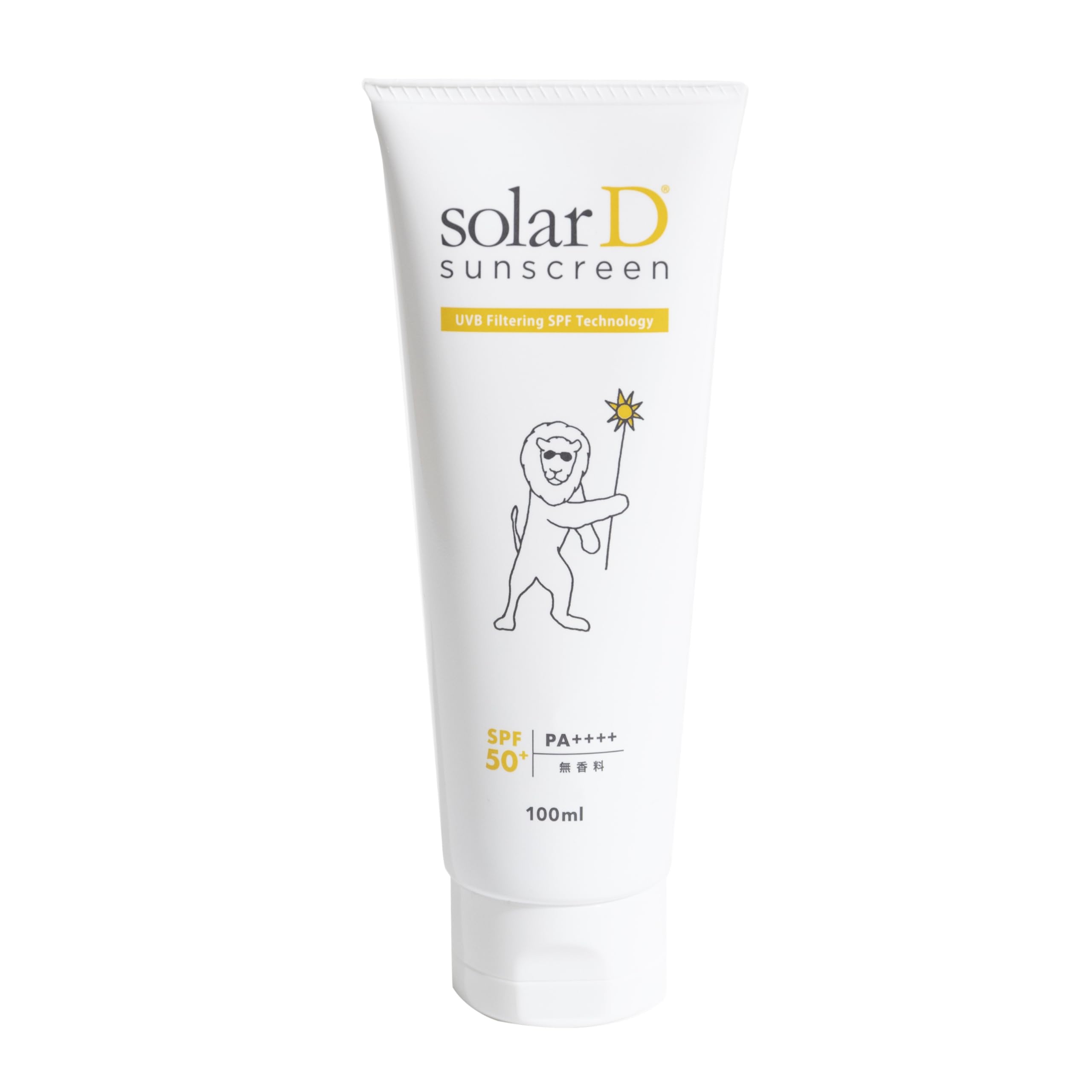 

Солнцезащитный крем Solar D 100 мл Lion SPF50+ PA++++ для младенцев детей подходит лицо тело водостойкий витамин D.