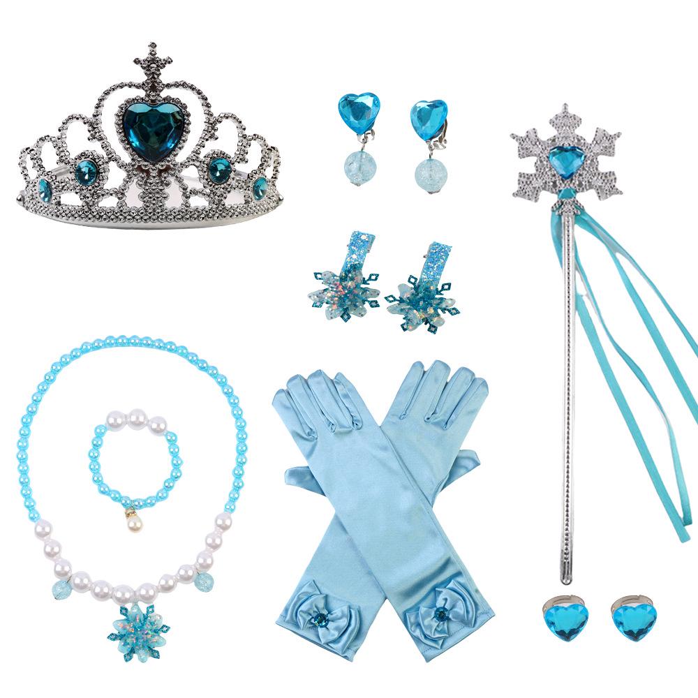 Frozen Princess Dress-Up Set: Necklace, Crown & Fairy Wand for Kids