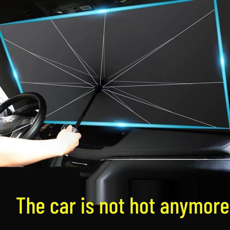 Einziehbarer Anti-UV Auto-Windschutzscheiben-Sonnenschutz & Wärmeisolations-Regenschirm