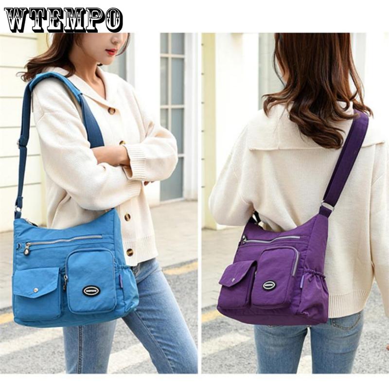 WTEMPO Ladies Casual Fashion Waterproof Nylon One-shoulder Travel Messenger Bag
