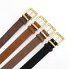 Pin buckle Suede Leather Belt Luxury Design Waistband Fashion Business Waist Belt  For Women