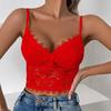 Sommer Bestseller: Europäischer & Amerikanischer Stil Spitze Besatz Ausgeschnitten Dünne Tasse Weste Sexy Dessous