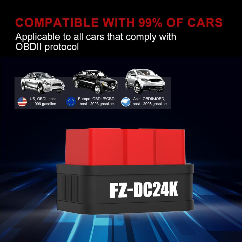 Car OBD 2 Scanner Intelligent ELM327 OBD2 Code Reader Bluetooth OBD2 Diagnostic Tools Fault Code Clear Automobile Battery Tester