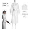 Star Wars Leia Princess White Dress Cosplay Costume, Halloween Cosplay Women's Outfit, Sci-Fi Movie Role Play Gown