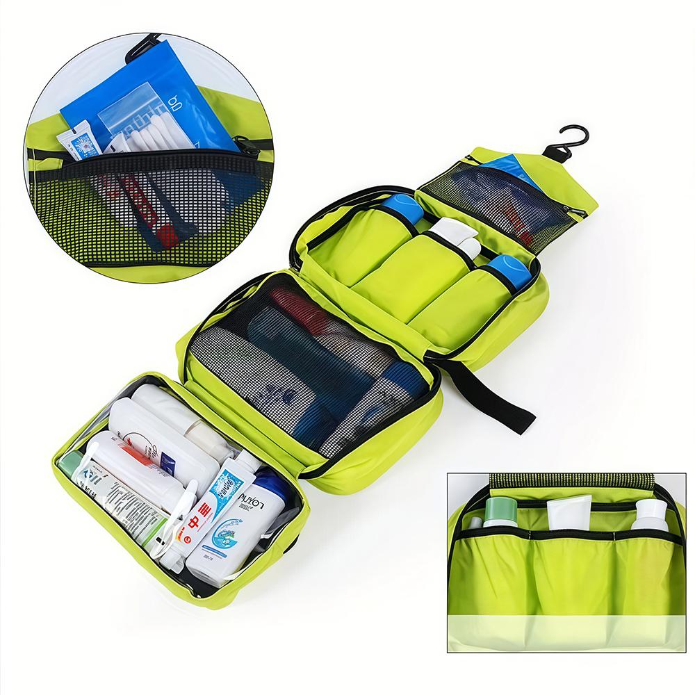 Outdoor Travel Three In One Wash Bag, Portable Dry Wet Separation Storage Bag, Multifunctional Pure Nylon Makeup Bag.zwq