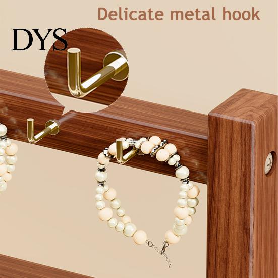 Home Jewelry Organization Wooden Organizer, Durable Display Stand, Multiple Layers Space for Trade Shows Saving Storage Rack, Necklaces Bracelets And