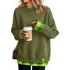 Women's Casual Long Sleeve Sweatshirt Loose Fit Pullover Top