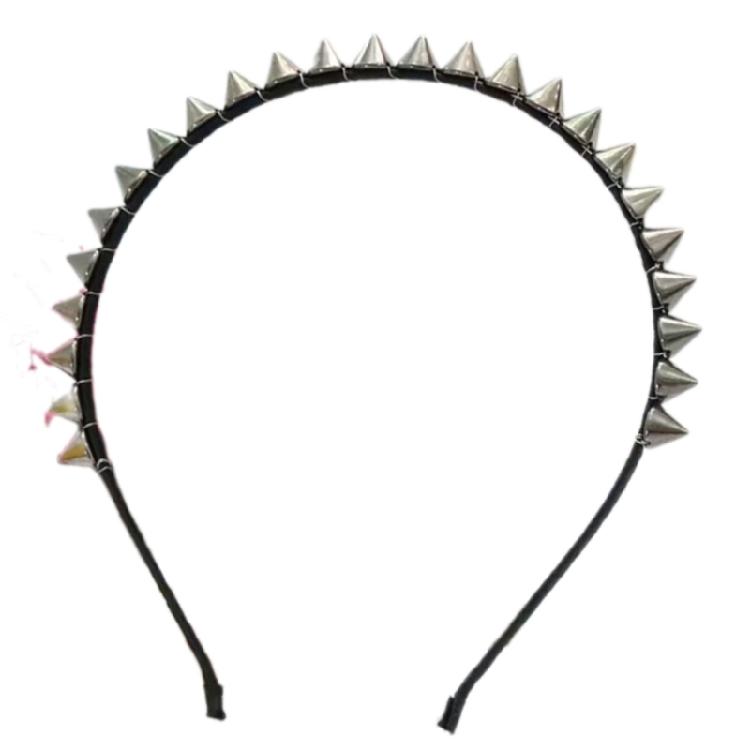 

Alternative Fashion Silver Headbands With Edgy Metal Spikes Rocker Style Hair Accessory For Concerts Night Outs 1 срібний