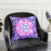 1 st kuddfodral med mosaiktexturmönster Huvudsakligen lila och rosa Femuddig stjärnform i mitten Konst Retro Stil