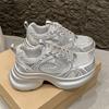 Zapatos de papá para mujer, nuevos modelos de primavera en 2025, para hombres bajitos, ligeros y altos, y con suela gruesa, versátiles y transpirables, para deporte y ocio.