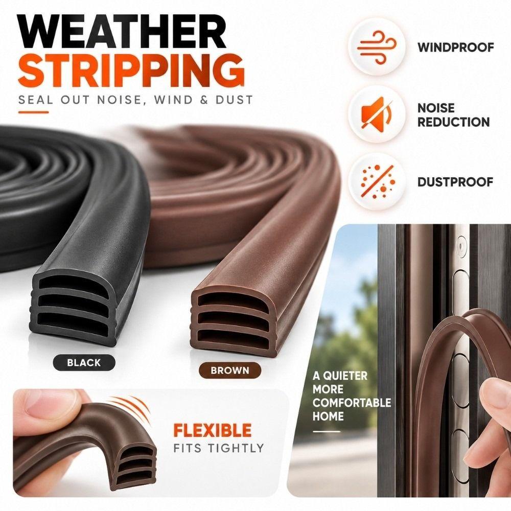 Flexible Door Seal Strip Anti-Collision Door Gap Seal Window Door Frame Sealing