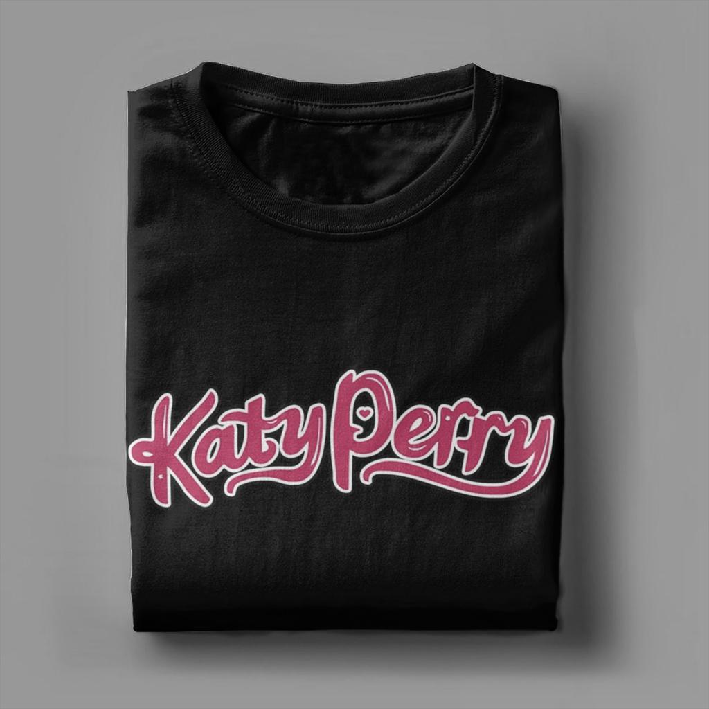 Katys Perrys Logo T-Shirt Men Cool Pure Cotton Tee Shirt Crewneck Short Sleeve T Shirt 4XL 5XL 6XL Clothing