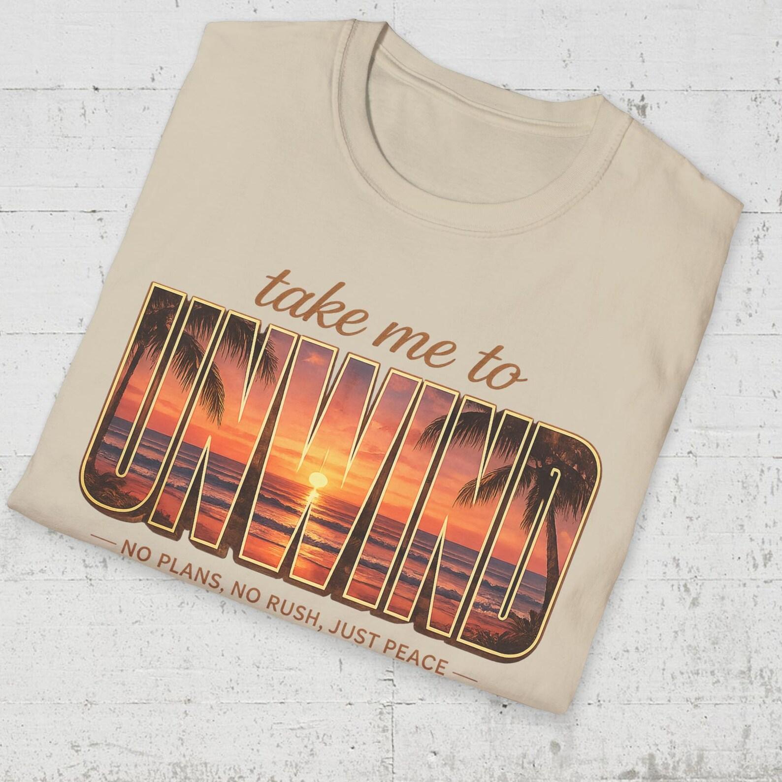 Take Me To Unwind Shirt, Beach Sunset Tee, Relaxing Vacation Shirt, Tropical Beach Tee, Trendy Summer Shirt, Palm Tree SunseT shirt M