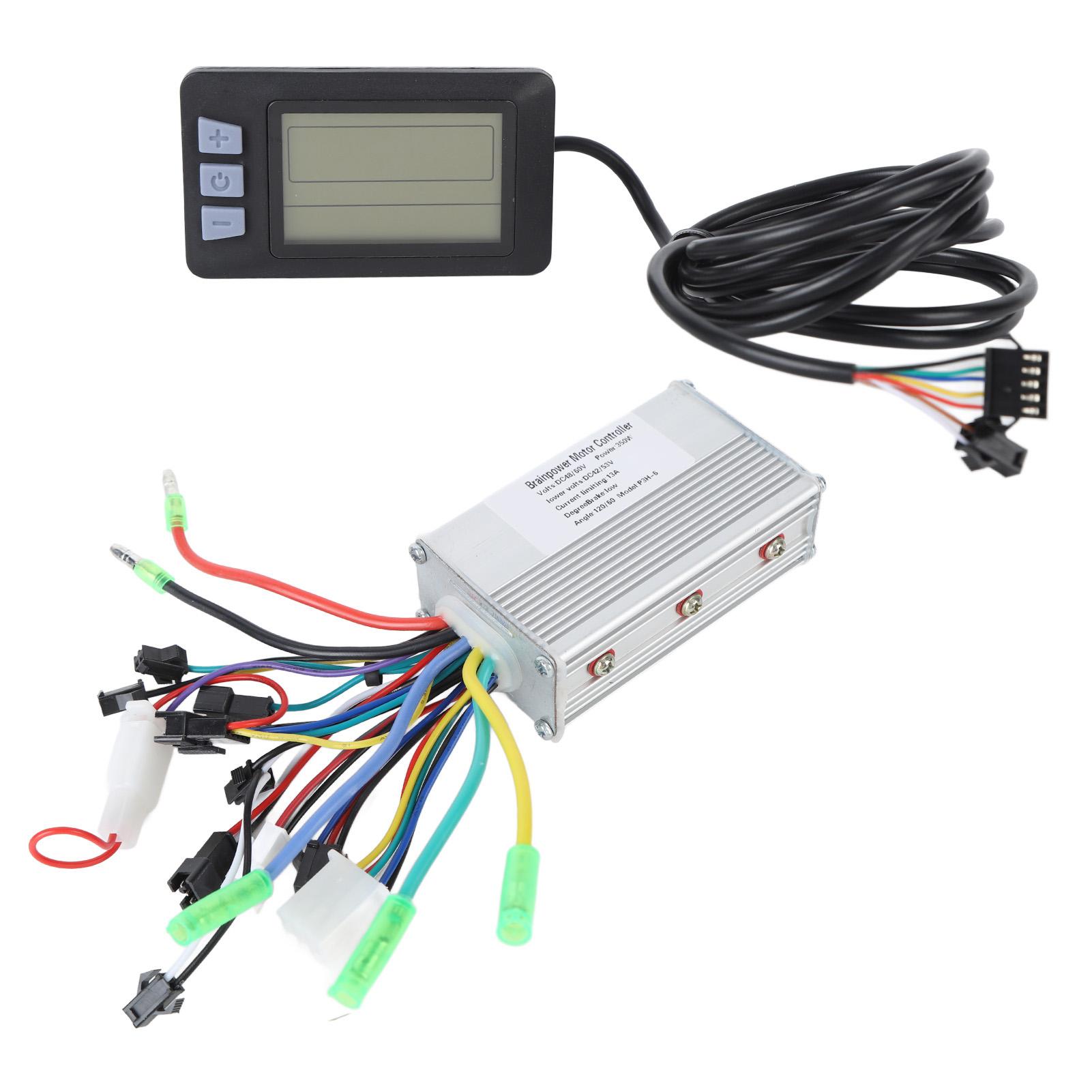 48V 60V 350W Controller Waterproof Electric Bike Controller Kit with Display for DIY Electric Bicycle Conversion Kit