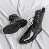 Men Motorcycle Casual High Boots Suede Demi-season Boots  Street Style Cool Boots Large Size