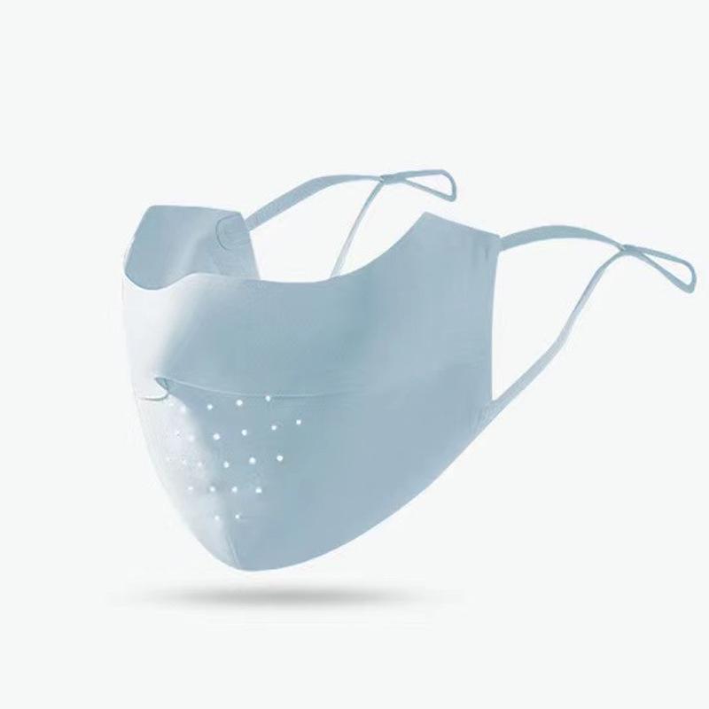 Ice Silk UV Protection Full Face Mask for Women - Outdoor Cycling Sunshade