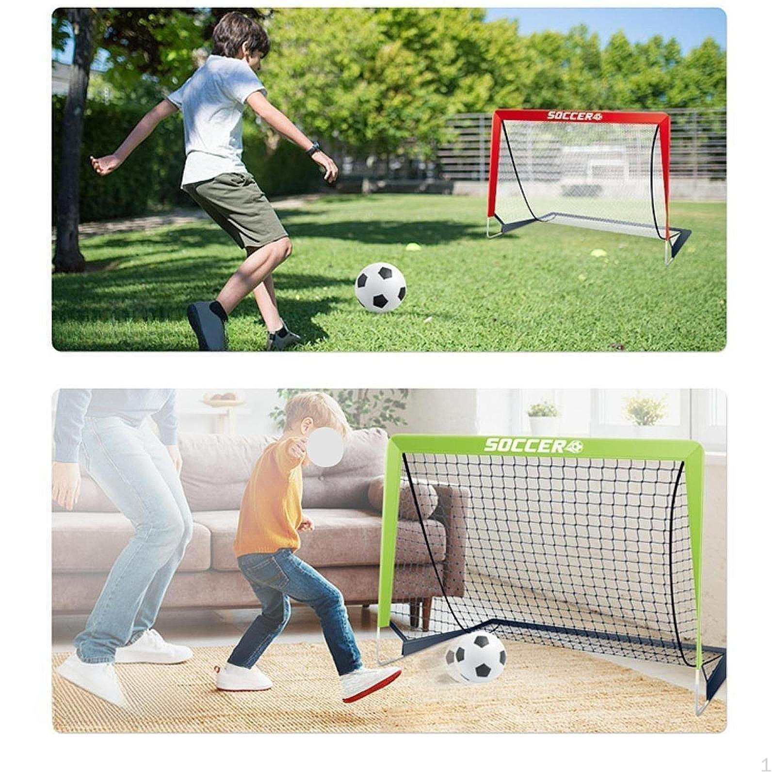 

Дитячий набір воріт для міні-футболу, складна сітка та м’яч, переносне тренажерне обладнання для червоний