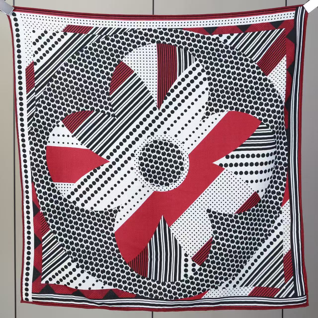 Double-sided silk wool square scarf of the same color, women s fashion high-quality mulberry silk wool silk scarf, warm silk wool silk scarf 65*65cm