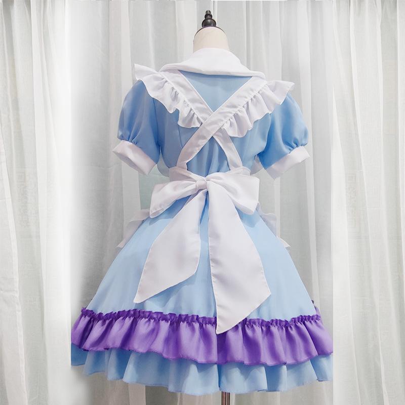 Maid Cospaly Costume Soft Girl Bow, Dress Alice Cosplay Costume