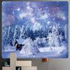 Forest Snow Christmas Tree Psychedelic Scene Home Decor Art Tapestry Bohemian Tarot Beautiful Room Wall