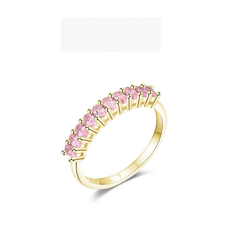 Tancise Classic 925 Sterling Silver Zirkonový prsten Dámské šperky Svatební slib Dárek na párty