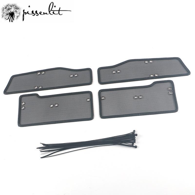 For Kia Forte 2018 Racing Grills Anti-insect Network Sequins Diamond Net Water Tank Protective Net Cover Panel Accessories