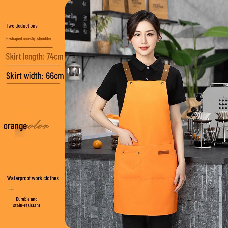 2026 Internet Celebrity Wear-Resistant Waterproof Canvas Apron: Oil-Proof, Thickened, Stylish Kitchen Essential with Logo