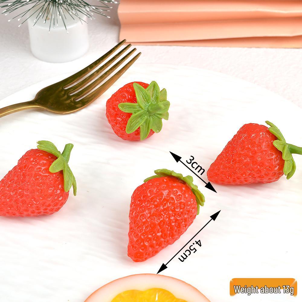 

Имитация Мини Фруктовый Брелок: Высококачественные ПВХ искусственные клубника и вишня Model Loose