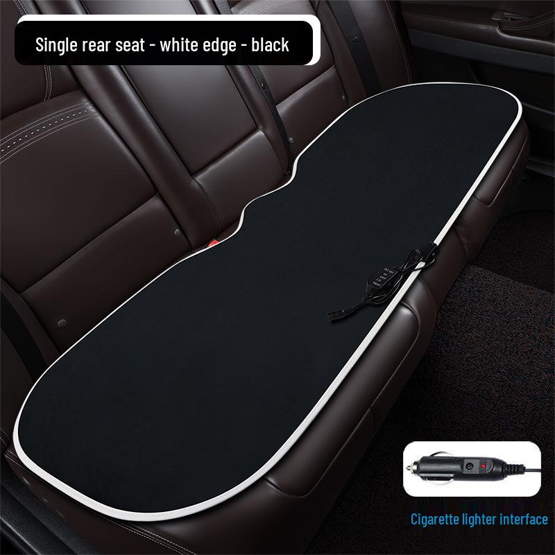 Cartoon Doll Style Heated Car Seat Cushion Set - Three Pieces for Winter Comfort