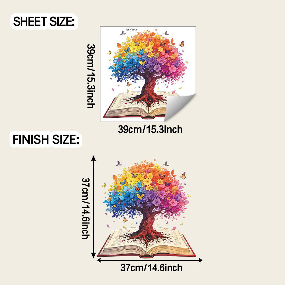 Creative Magic Book Wisdom Tree Children's Bedroom Study Room Home Wall Decoration Wall Stickers