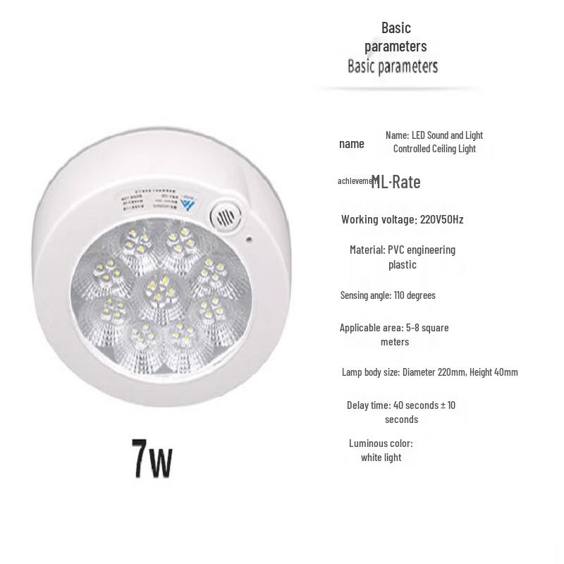 LED Motion Sensor Emergency Ceiling Light