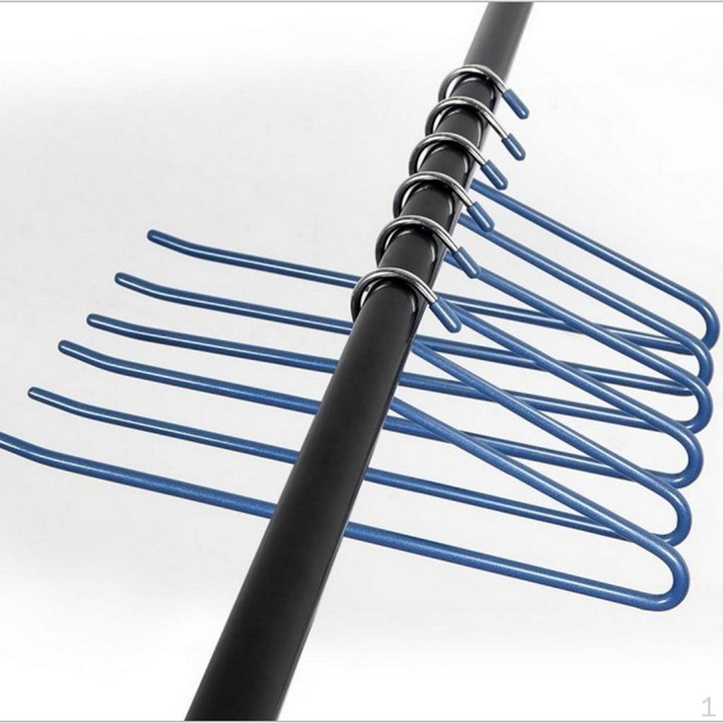 10 Pack Anti-slip Stainless Metal Pant Trousers Jean Hangers Rails Closet Storage Organizer Blue_1 1350₽