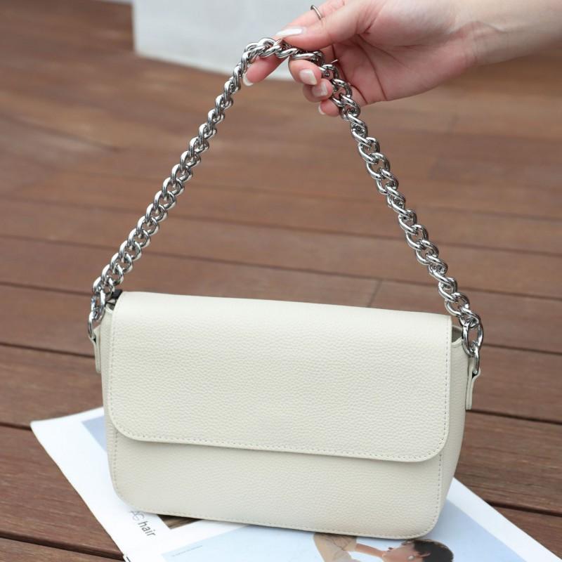 

Soft Leather Bag Women s Genuine Armpit Korean Fashion Simple Shoulder Diagonal Chain Length 25 width 8 height 17CM
