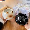 Vintage Stacking Mugs Siamese Cat Ceramic Coffee Cup Creative Design Girl Water Cup High Appearance Extra Large Tumbler Decor
