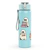 1PC Cute Little Ghost Group 750ml Color Plastic Sports Water Bottle Leakproof Flip Straw Lid Suitable for Sports Office Home Use