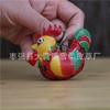 The First Layer Of Cowhide Creative Chick Rich Chicken Bag Pendant Zodiac Cowhide Keychain Bag Hanging Chick Accessories