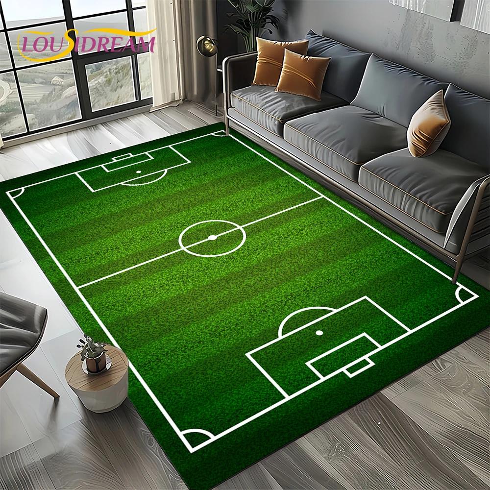 Football Field Soccer Sport 27 Style Carpet Rug for Living Room Bedroom Home Sofa Decoration,Kids Area Rug Non-slip Floor Mat