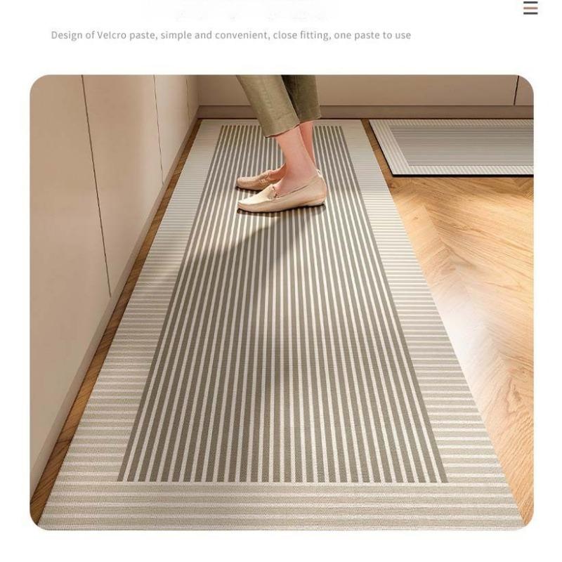 1PC Nordic Style Kitchen Floor Mat - Rubber Sole Machine Washable Rectangular Home Decoration Carpet, Easy To Clean and Durable Floor Mat