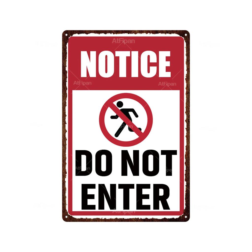 Vintage Warning Tin Sign  DO NOT DISTURB Metal Decorative Plaque Iron Painting Wall Decor for Man Cave Room Cafe Park