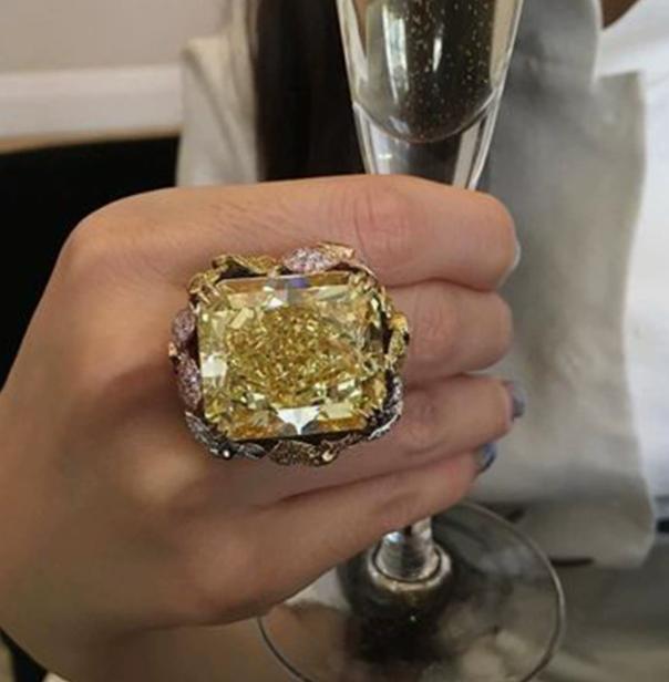 Champagne Square Cut Gemstone for Women Fashion Stackable