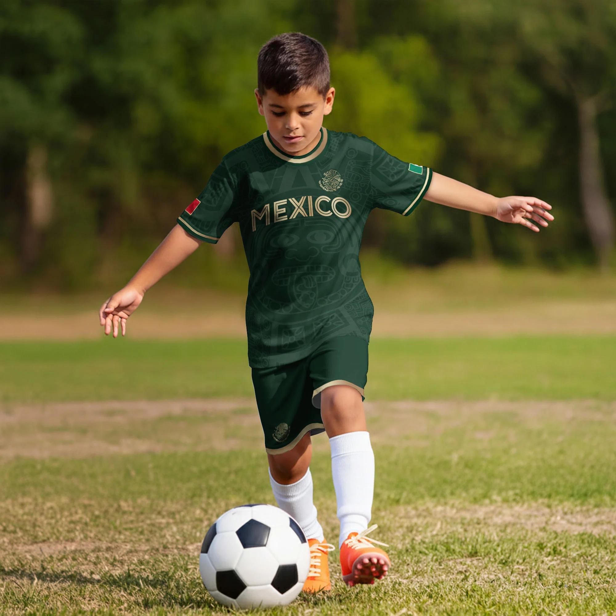 Men s Short Sleeve Neck T-Shirt Pullover for Soccer Fans 120