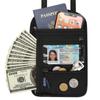 Nylon RFID Blocking Passport Bag Anti-theft with Adjustable Neck Strap Halter Card Holder Water Repellent Travel Neck Wallet