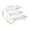 3 Tier Rectangular Serving Platter Stand Set Porcelain Fruit Dessert Display Tray for Home Party Wedding Cupcake Display Stand