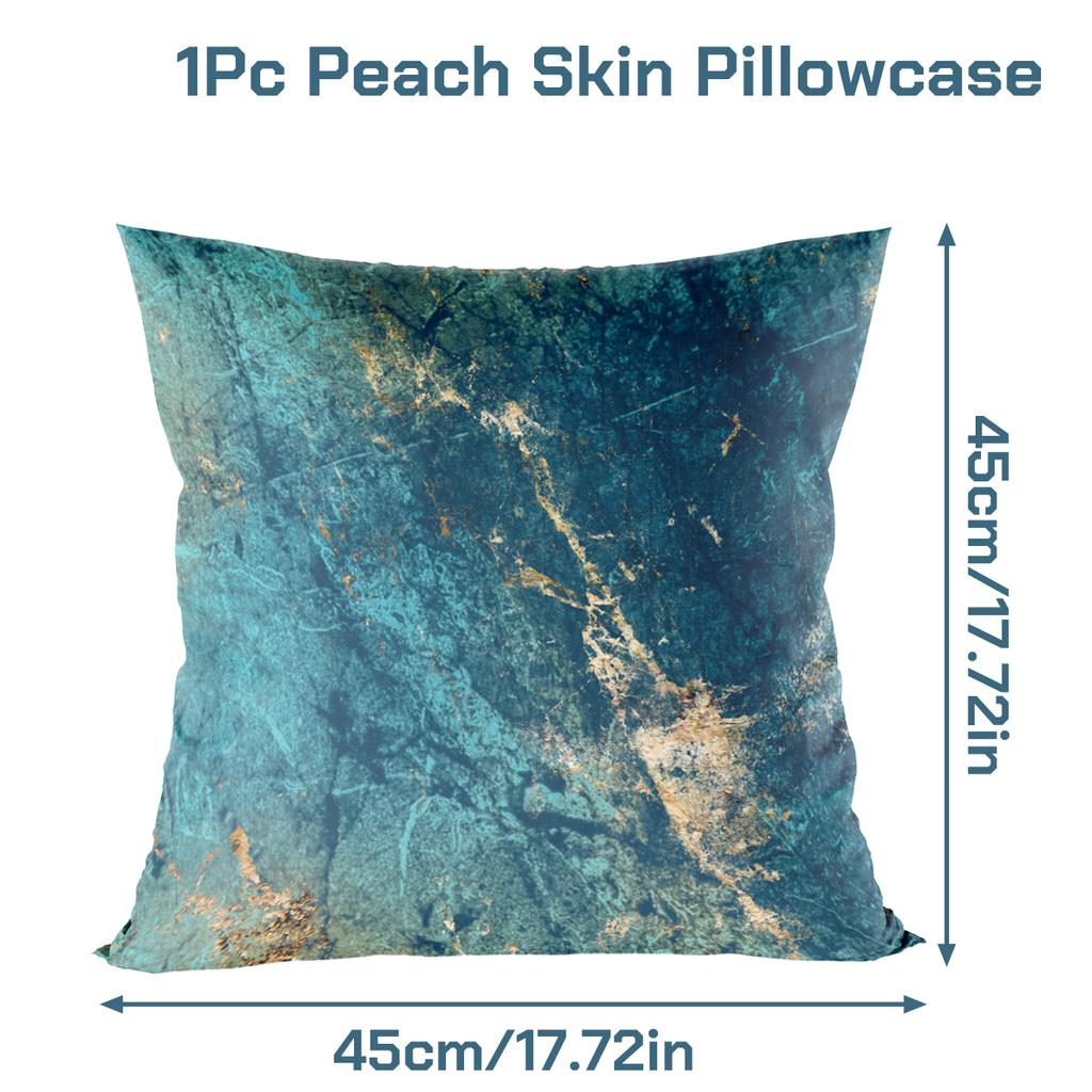 Marble Pattern Nordic Geometric Decorative Pillowcase Peach Velvet Microfiber Pillow Cushion Cover For Car Home Living Room