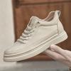 Men's Shoes 2025 Summer New Teenagers Daily Lace-up Free Platform Casual Shoes Retro Trend Mid-top Board Shoes Men