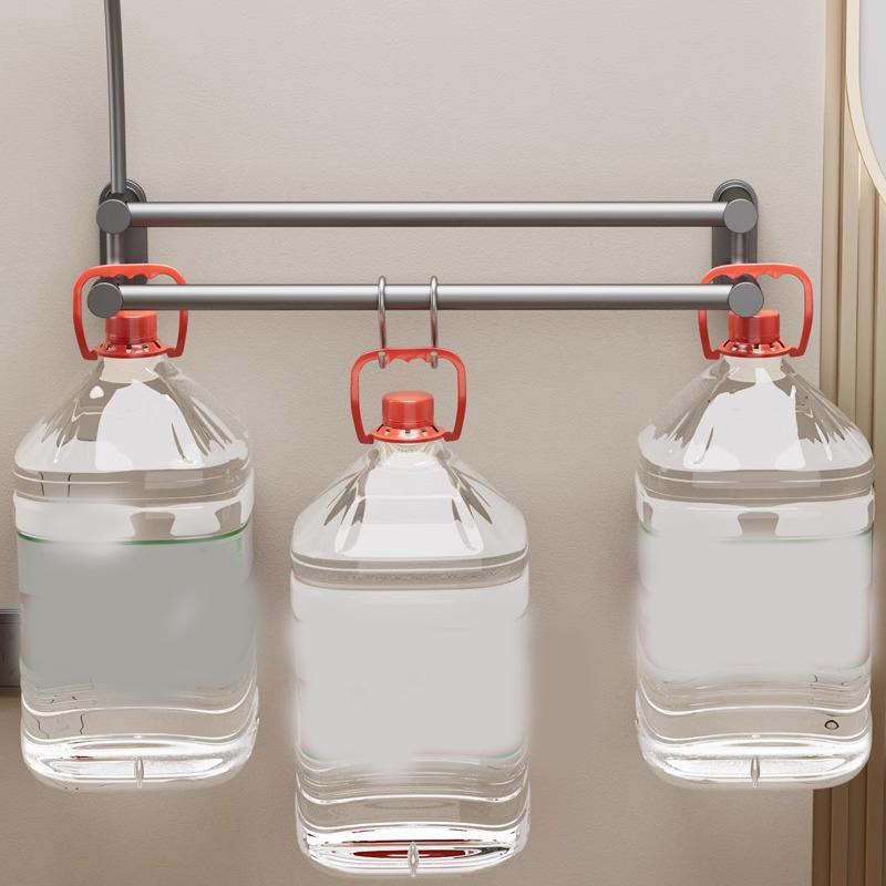 Suction Cup Style Towel Rack Single Pole Bathroom Towel Rack No Punching Required Kitchen Bathroom Towel Hanging Pole Toilet Hanging Rack
