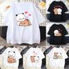 Cute Bear LOVE T Shirt Women Bubu Dudu Couple Tops Tee Summer Short Sleeve Tshirts FeUnisex Korean Casual Girl Tshirt Camisetas