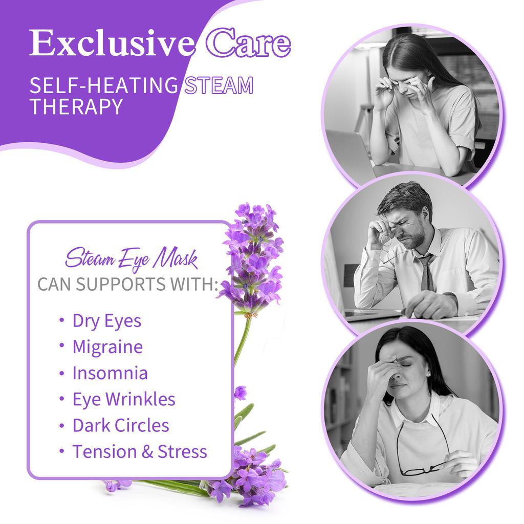 Parní maska ​​na oči 12ks, únava očí, stín na oči, zahřívací náplast na oči, jednorázová maska ​​na oči na spaní