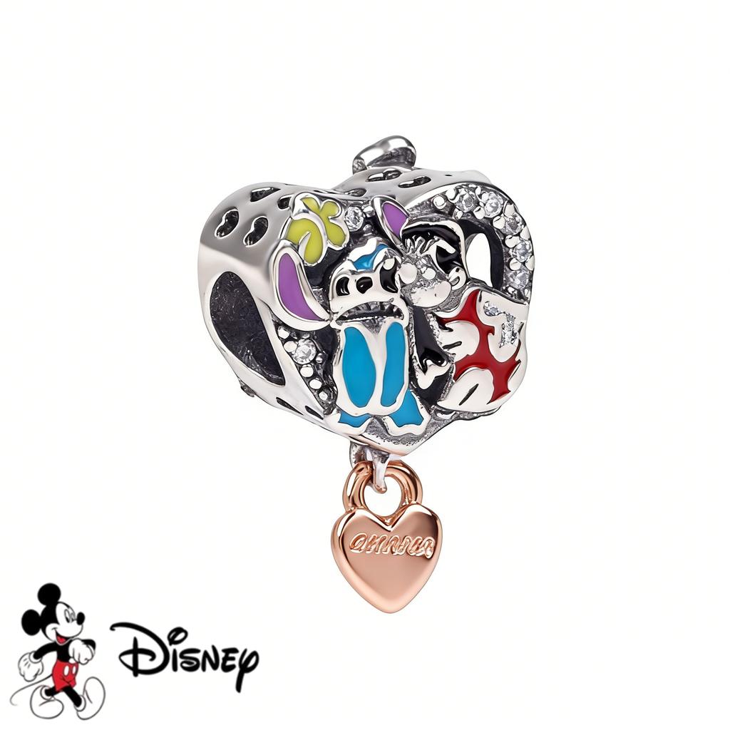Disney Nuovo Stitch Scintillante Buzz Lightyear Ciondolo Winnie the Pooh Eeyore Perla Charm Adatta ai Braccialetti Originali Gioielli Fai da Te Regalo