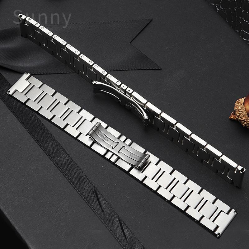 Correa de Reloj de Acero Inoxidable para Cartier Tank Tank Lun Pier Key Barril de Vino Resistente al Sudor Hombre Mujer Correa de Reloj Accesorios 20 23mm